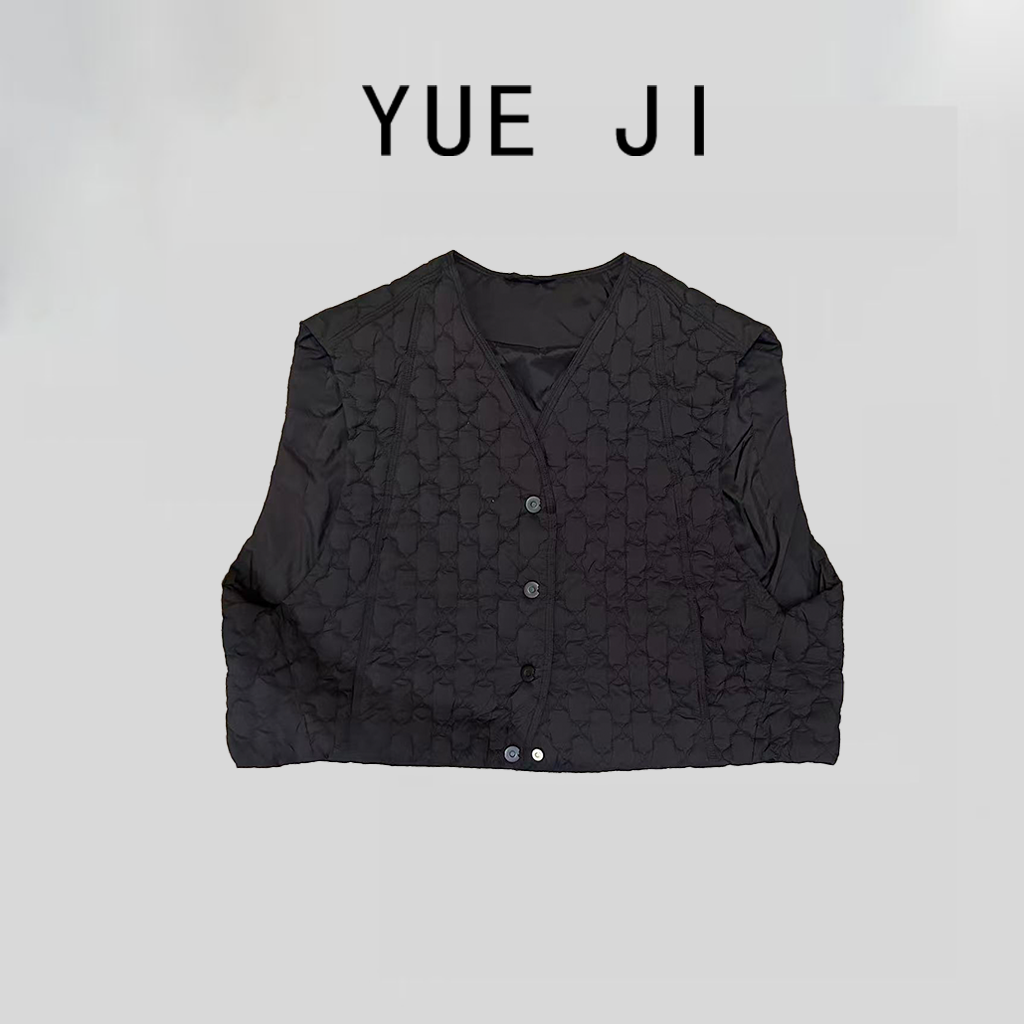 YUE JI 新品简约纹理百搭叠穿磁扣吸马甲-2025-LL35