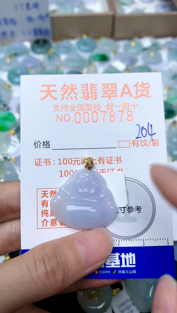 【闪购商品】翡翠颈饰18K金镶嵌204天然A货翡翠