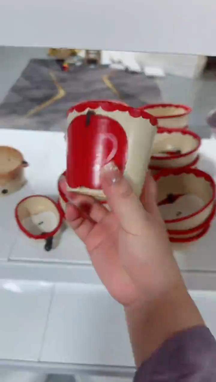 陶瓷苹果杯子【十里高温釉下彩陶瓷】