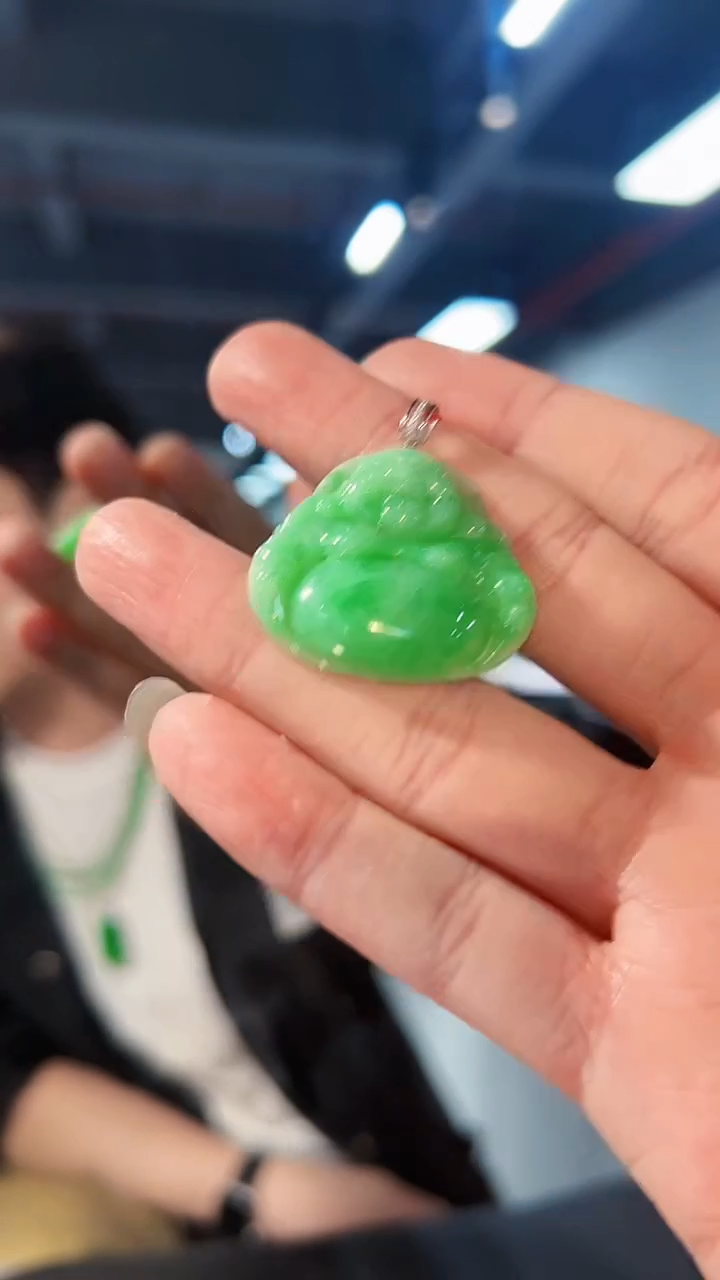 【闪购商品】翡翠颈饰18K金镶嵌缅料A货/支持复检/一件