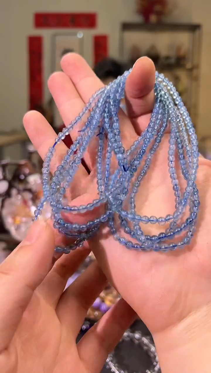 【闪购商品】海蓝宝石手链未镶嵌海蓝宝多圈（多样性发其一）