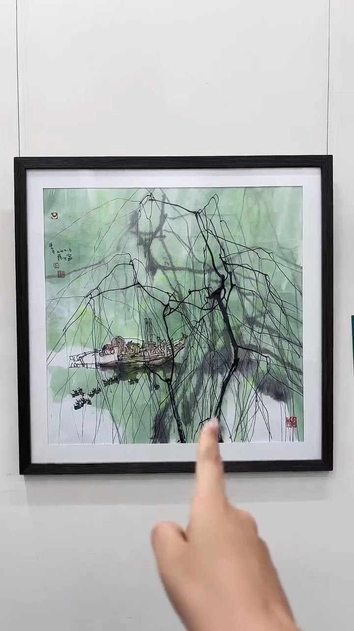 国画陆老师绘画作品 带荣宝斋宁波证书 画芯发