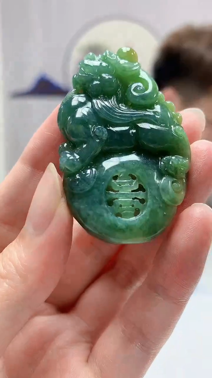 【闪购商品】定制翡翠未镶嵌4868zm-毛货挂件165