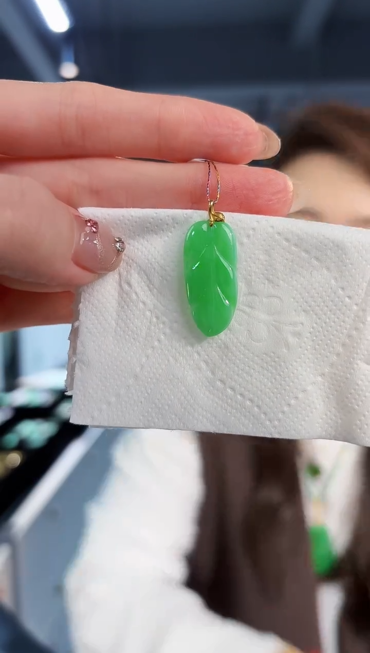 【闪购商品】翡翠颈饰18K金镶嵌缅料A货/支持复检/一件