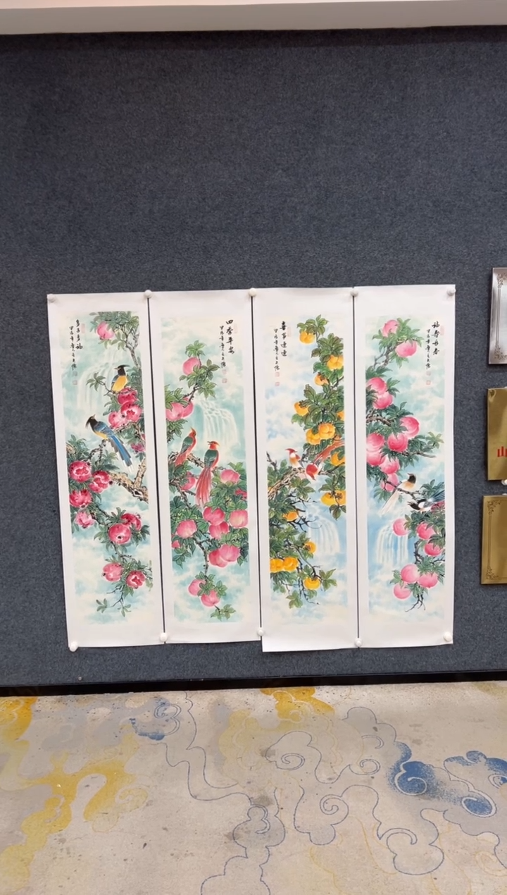 【闪购商品】国画2.9-王夫怀-花鸟四条屏-051