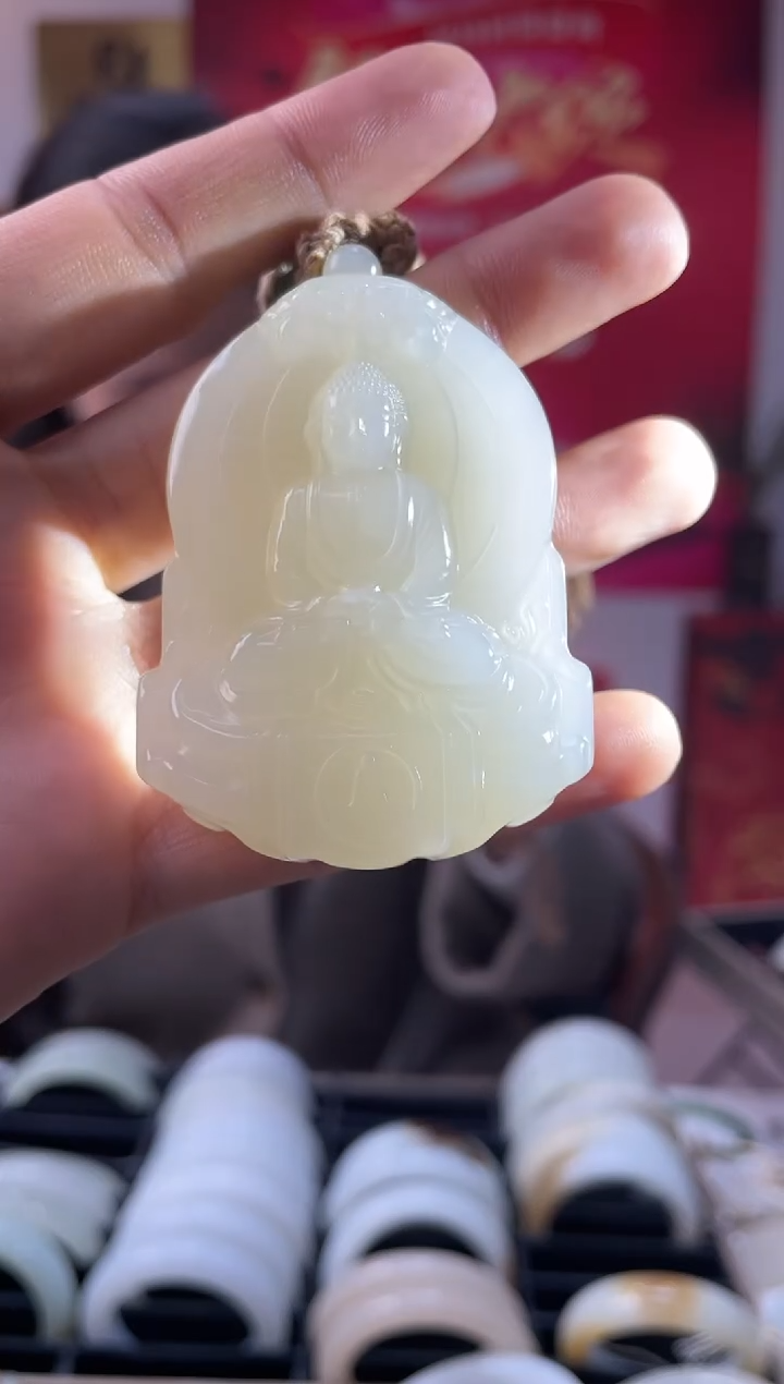 【闪购商品】和田玉颈饰未镶嵌大日如来发一件