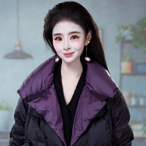 冬季新款高级轻奢气质优雅时尚大方白鸭绒羽绒服外套M-3XL