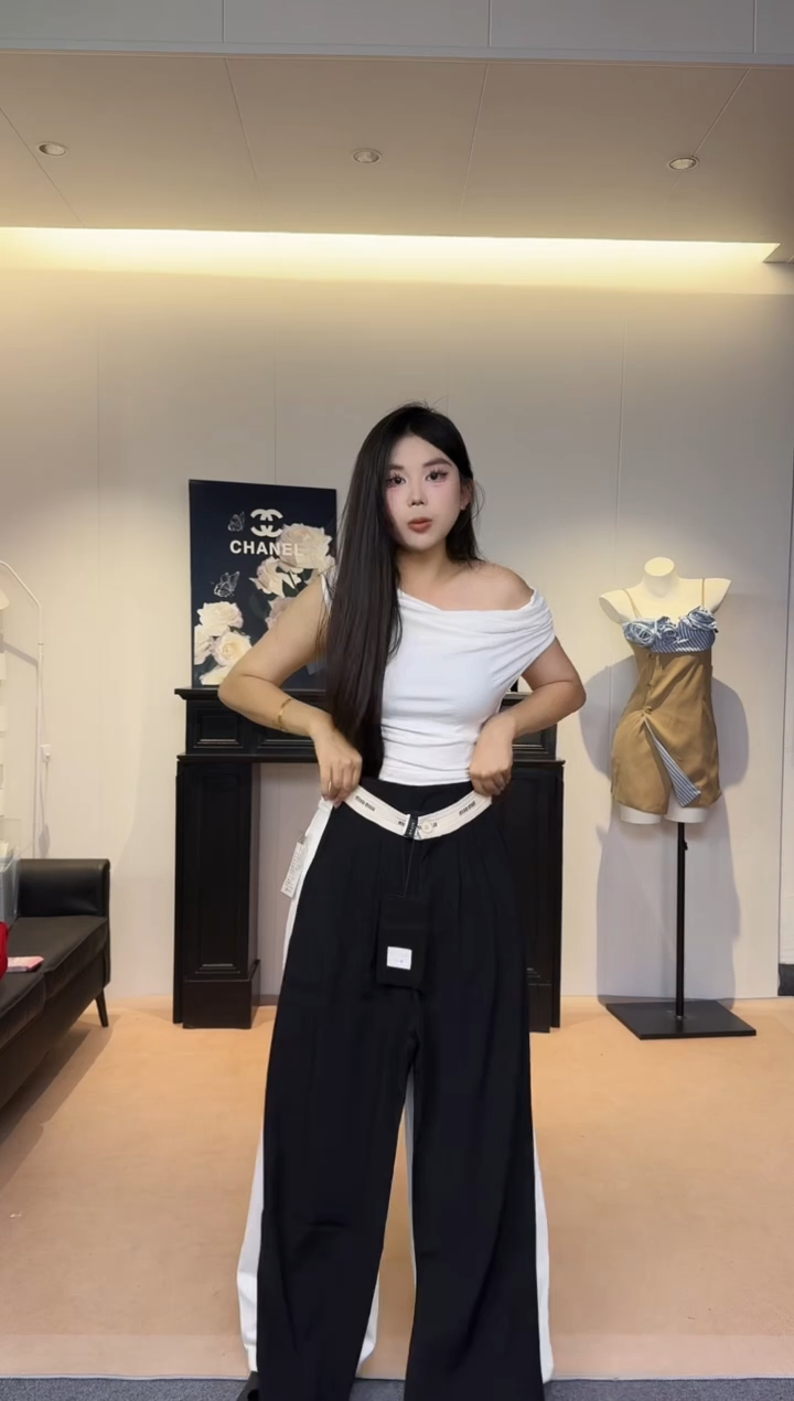 拼接西裤 S腰围60/裤长104