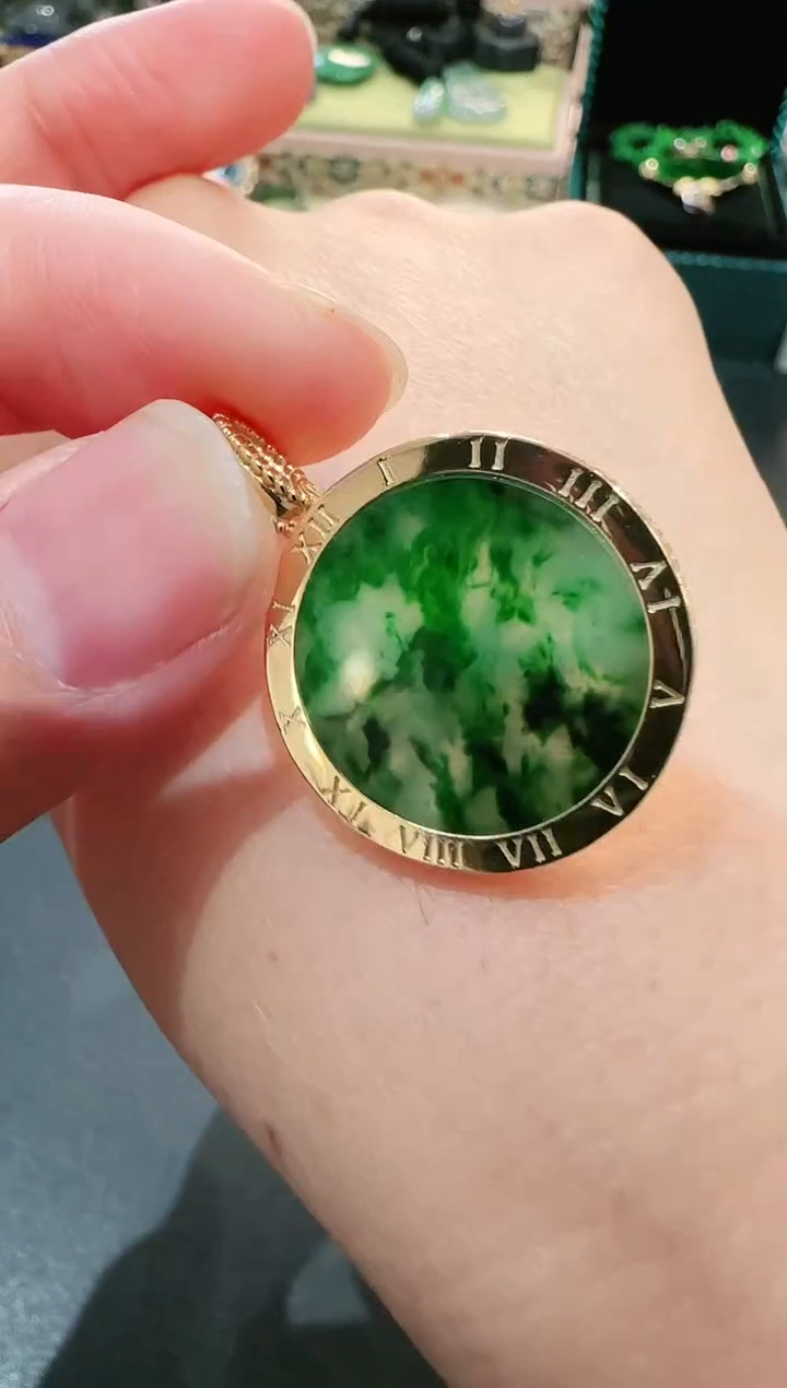 【闪购商品】翡翠吊坠(不含链)银S925镶嵌吊坠