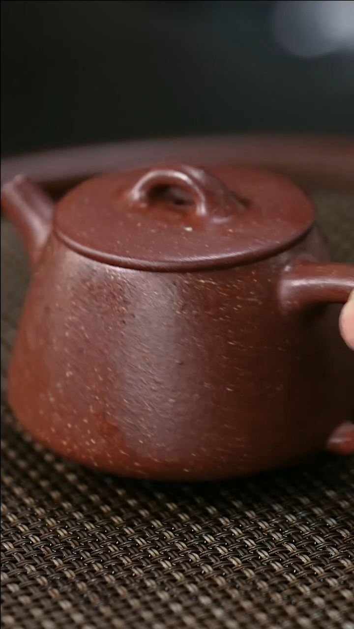 茶壶紫砂小高瓢-紫玉金砂-全手工微微瑕