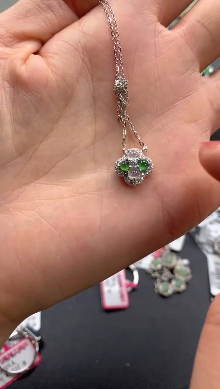 【闪购商品】翡翠戒指银S925镶嵌111111111     9