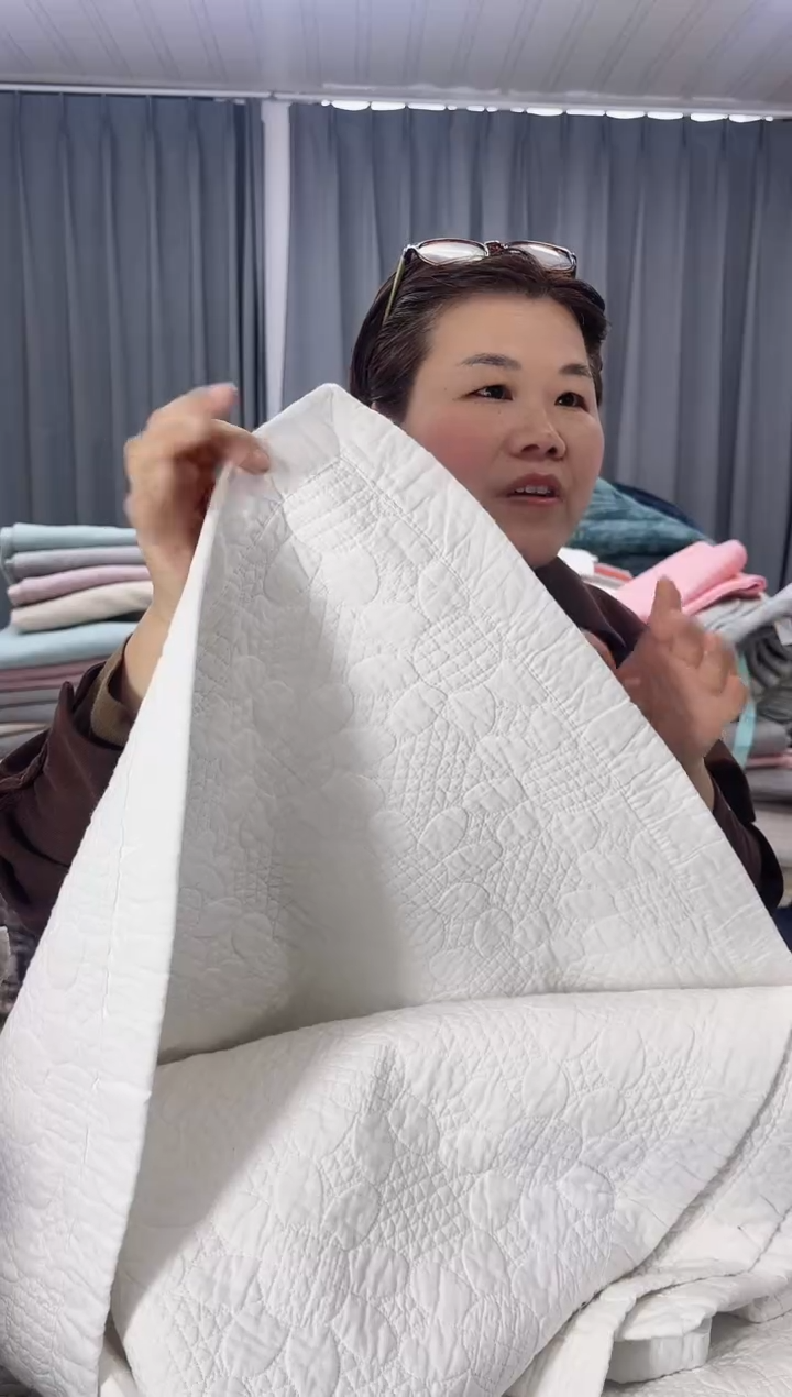 棉白色向阳花2.3*2.5纯棉