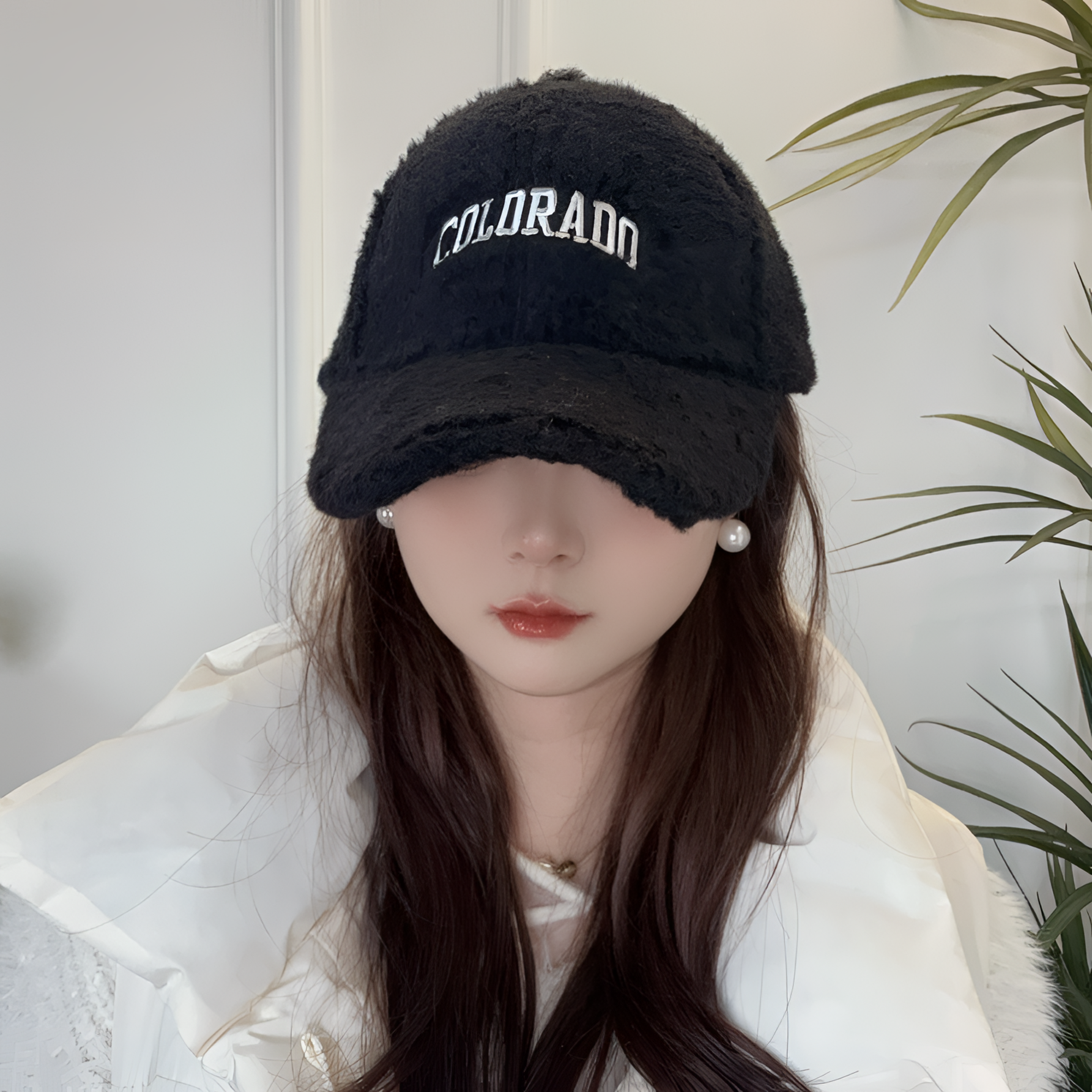 【加绒字母棒球帽】女羊羔绒流光新款大头围显脸小帽子鸭舌帽秋冬季