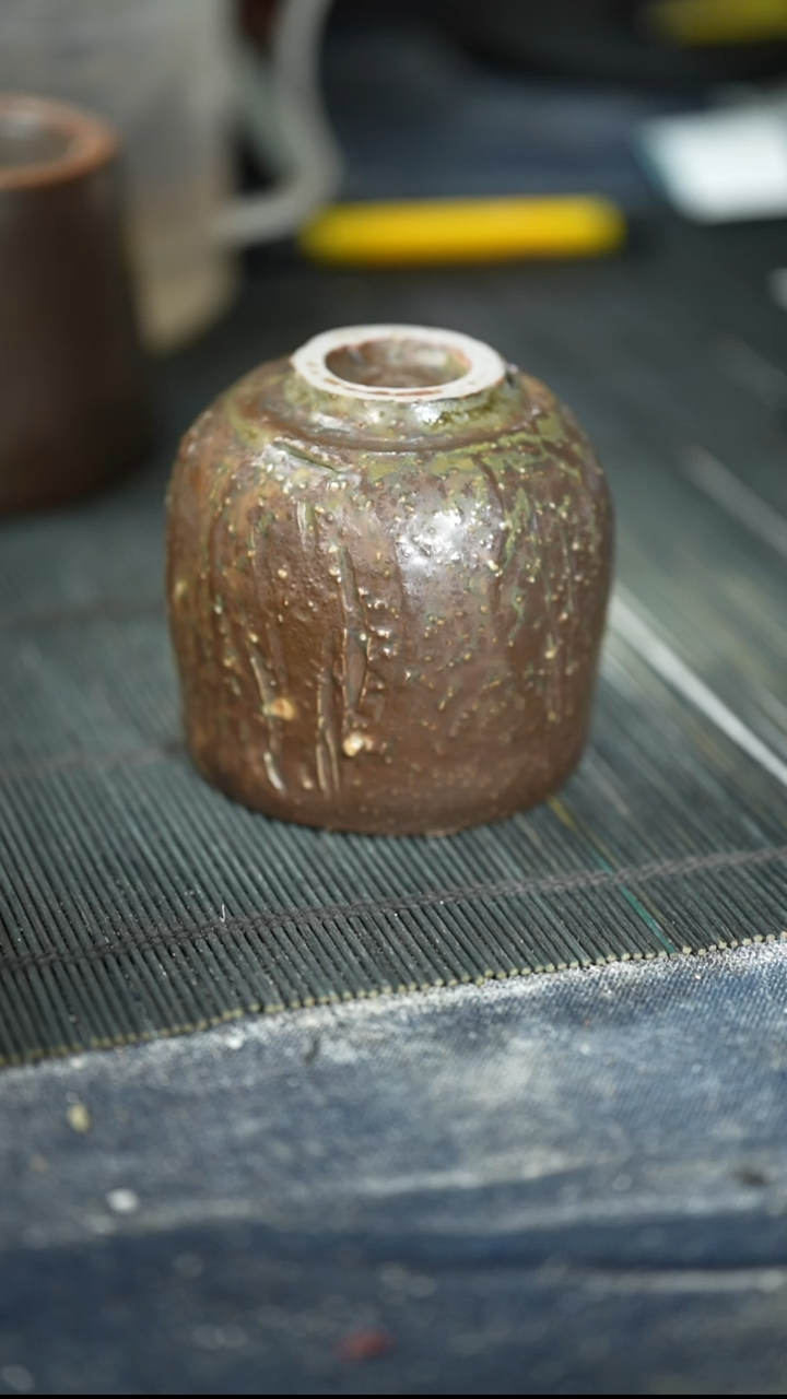 浪鬼家釉绘柴烧用****7杯