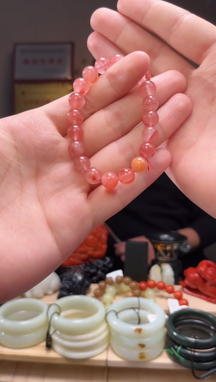 颈饰合金南红玛瑙手串