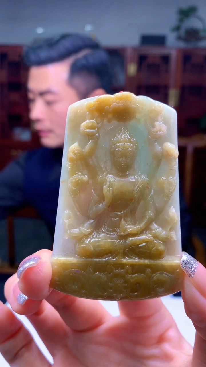 【闪购商品】定制翡翠未镶嵌1015ry-毛货挂件69