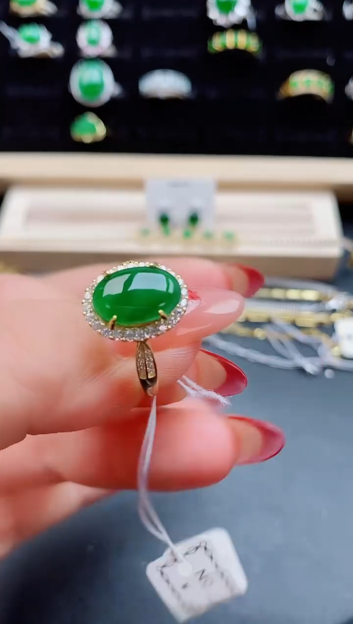 【闪购商品】翡翠戒指银S925镶嵌321321