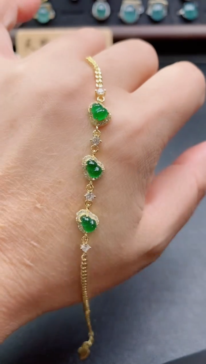 银S925镶嵌戒指翡翠1