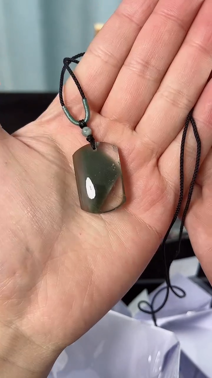 【闪购商品】水晶颈饰未镶嵌绿幽灵无事牌吊坠