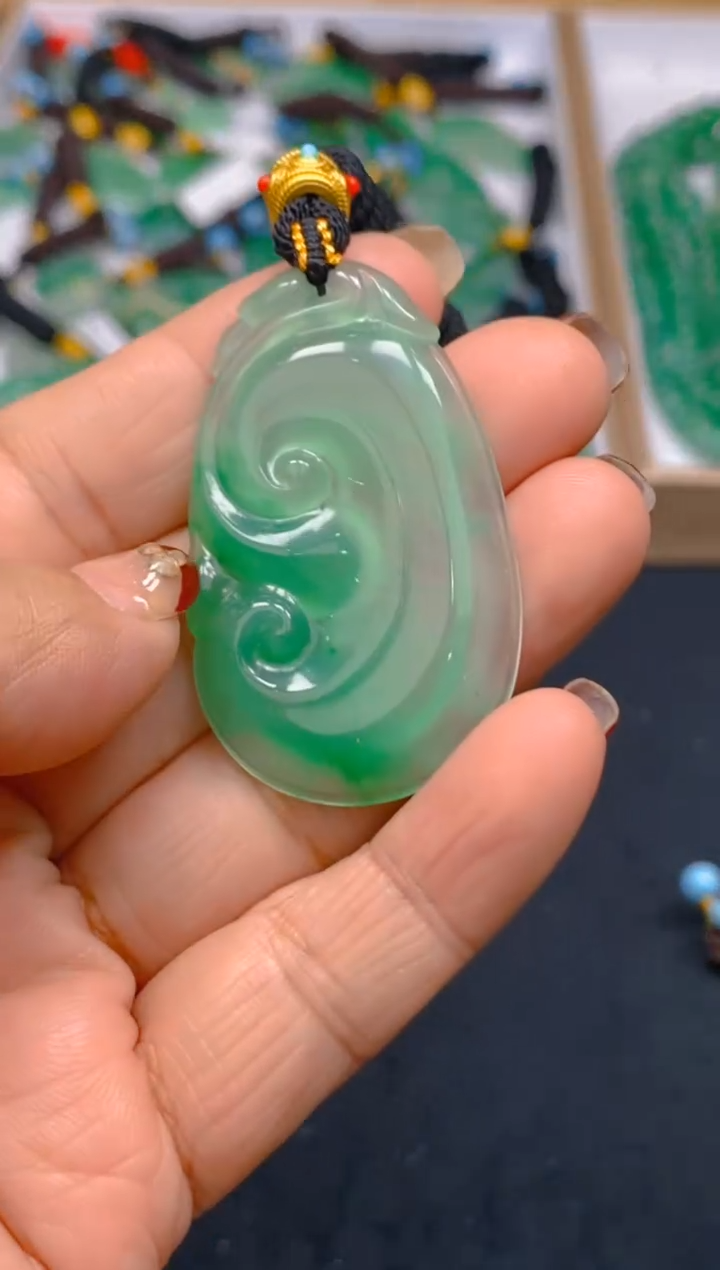 【闪购商品】石英质玉颈饰未镶嵌冰美人非洲翠038