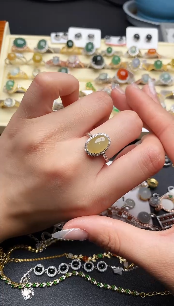 【闪购商品】翡翠戒指银S925镶嵌2222222222+7