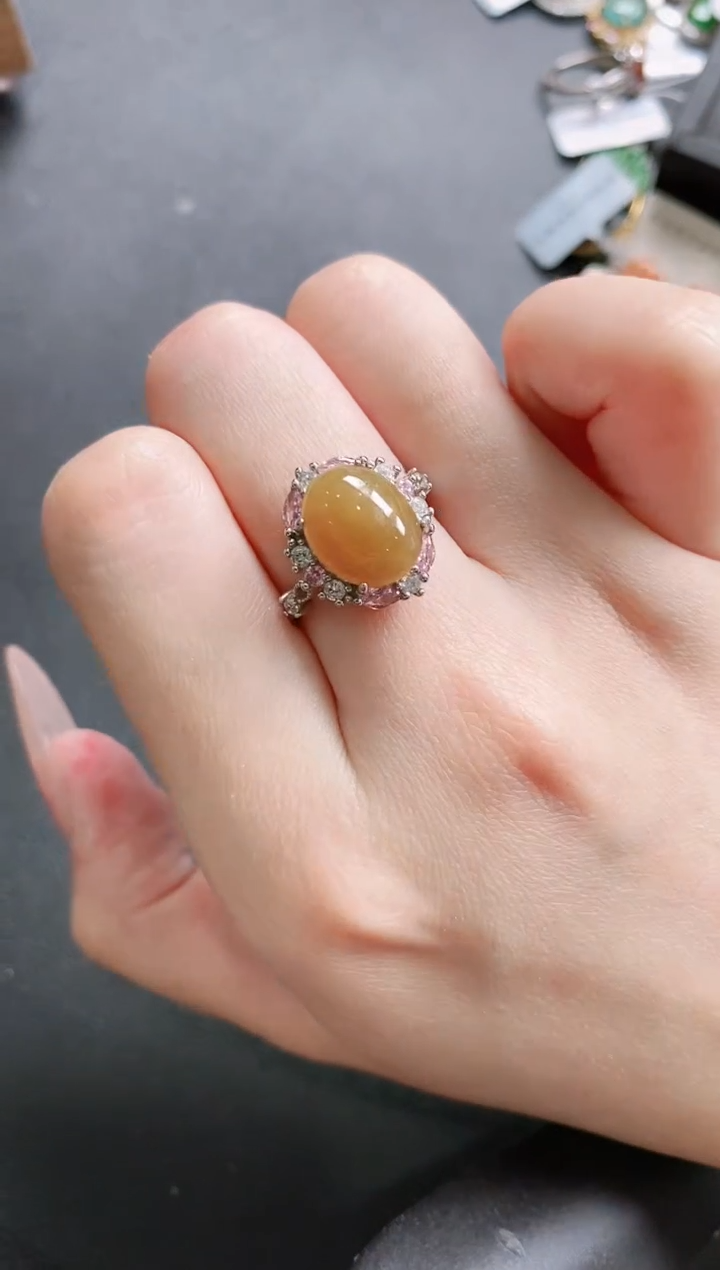 【闪购商品】翡翠戒指银S925镶嵌11111111