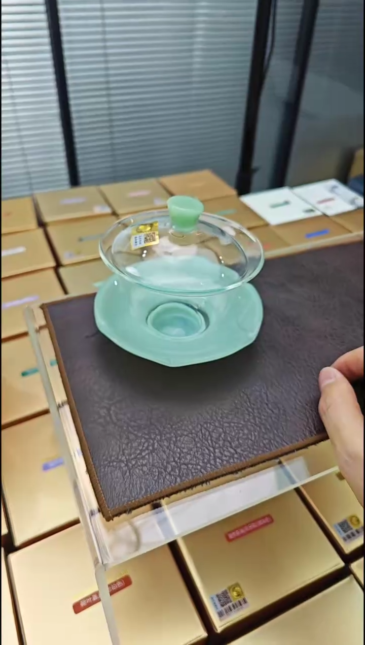 【闪购商品】禾器荷叶盖碗浅玉色金标