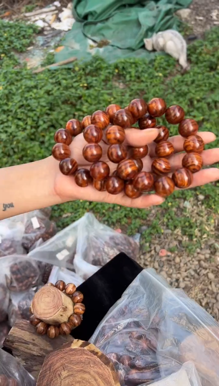 黄花梨/降香黄檀A005虎皮纹1.8圆珠手串108多样性发一