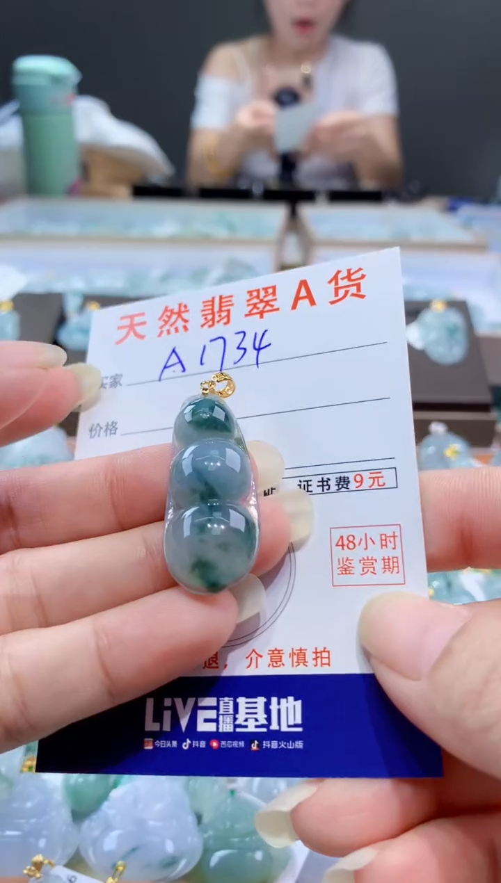 颈饰未镶嵌翡翠天然翡翠A货挂件 