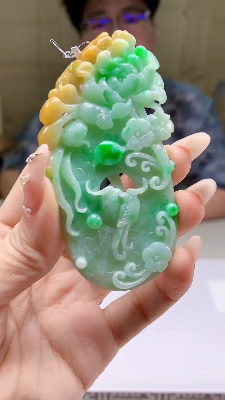 【闪购商品】定制翡翠未镶嵌4688ty-毛货挂件273