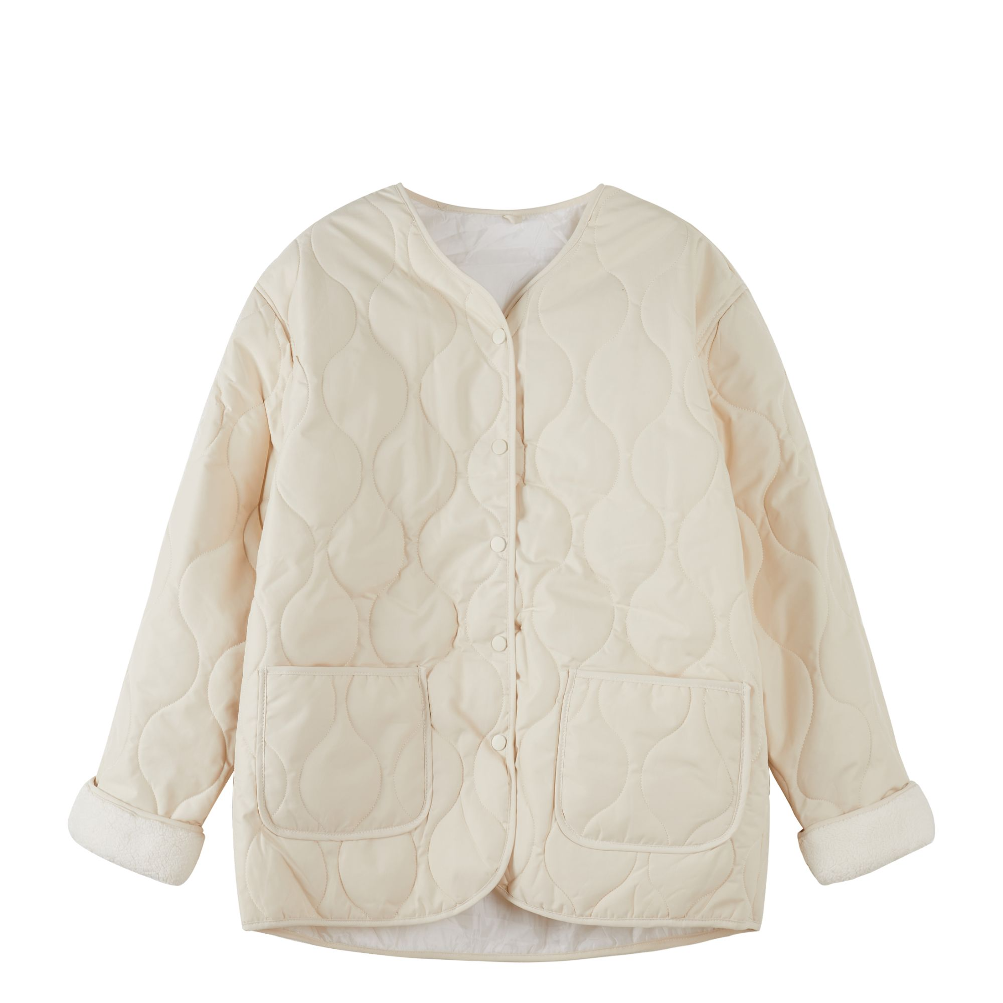 CacheCacheCacheCache菱格棉服女轻薄2025冬新款韩版宽松棉衣外套