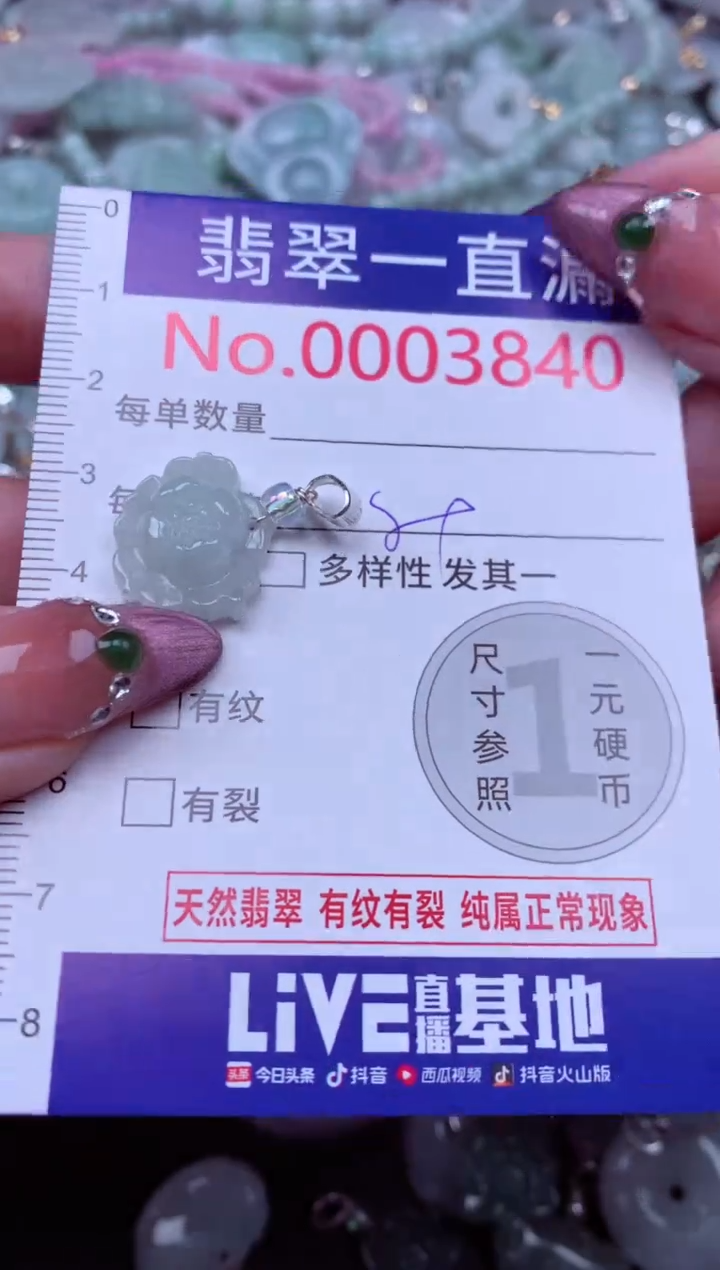 吊坠(不含链)未镶嵌翡翠3840