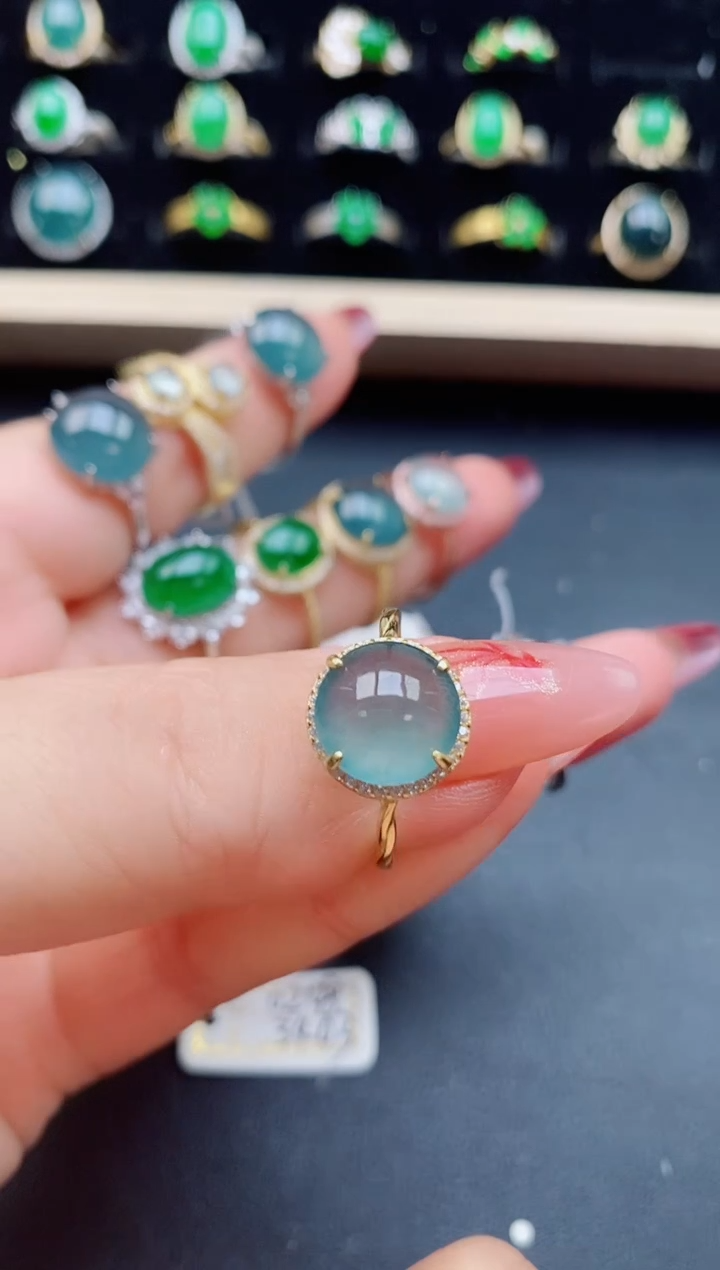 【闪购商品】翡翠戒指银S925镶嵌508050