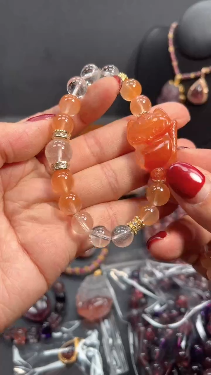【闪购商品】水晶颈饰未镶嵌【百晶灵儿】天然水晶定制款多样性发一