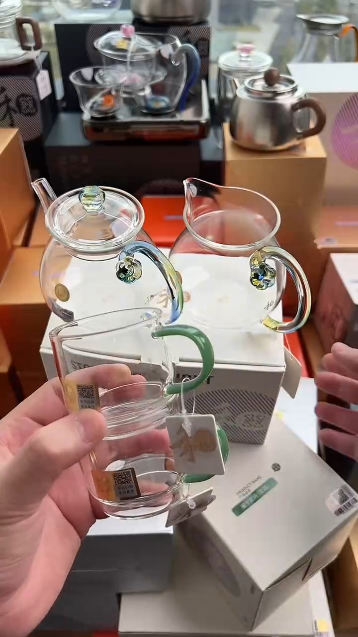 @@禾器幻彩清莲壶迷翠+浮莲迷翠+逸杯翡翠玉2只