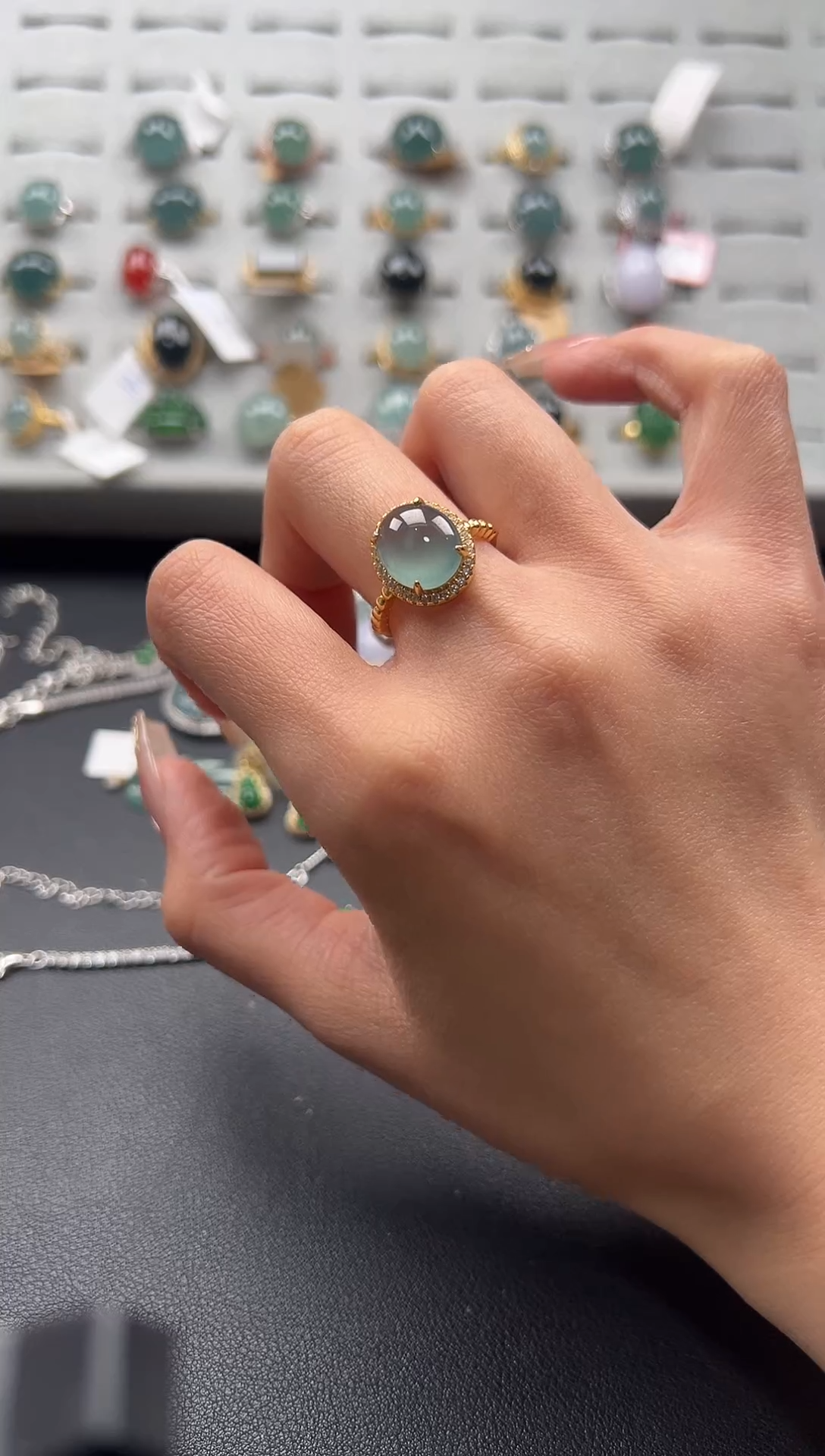 【闪购商品】翡翠戒指银S925镶嵌4564564