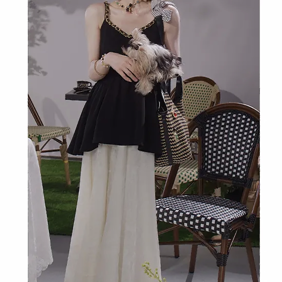 小众设计【夜太美 没有外套单穿很好看！！】吊带