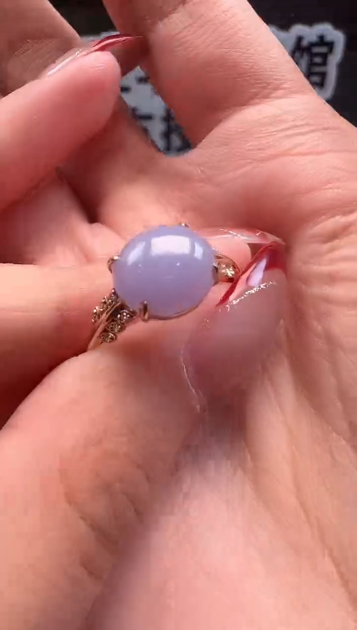 18K金镶嵌戒指翡翠缅甸珠宝严选