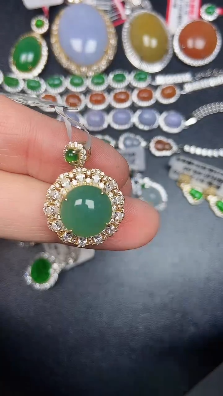 银S925镶嵌戒指翡翠4500