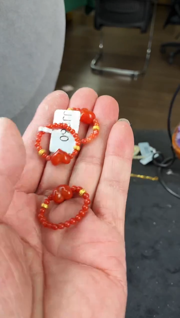 未镶嵌南红玛瑙戒指33