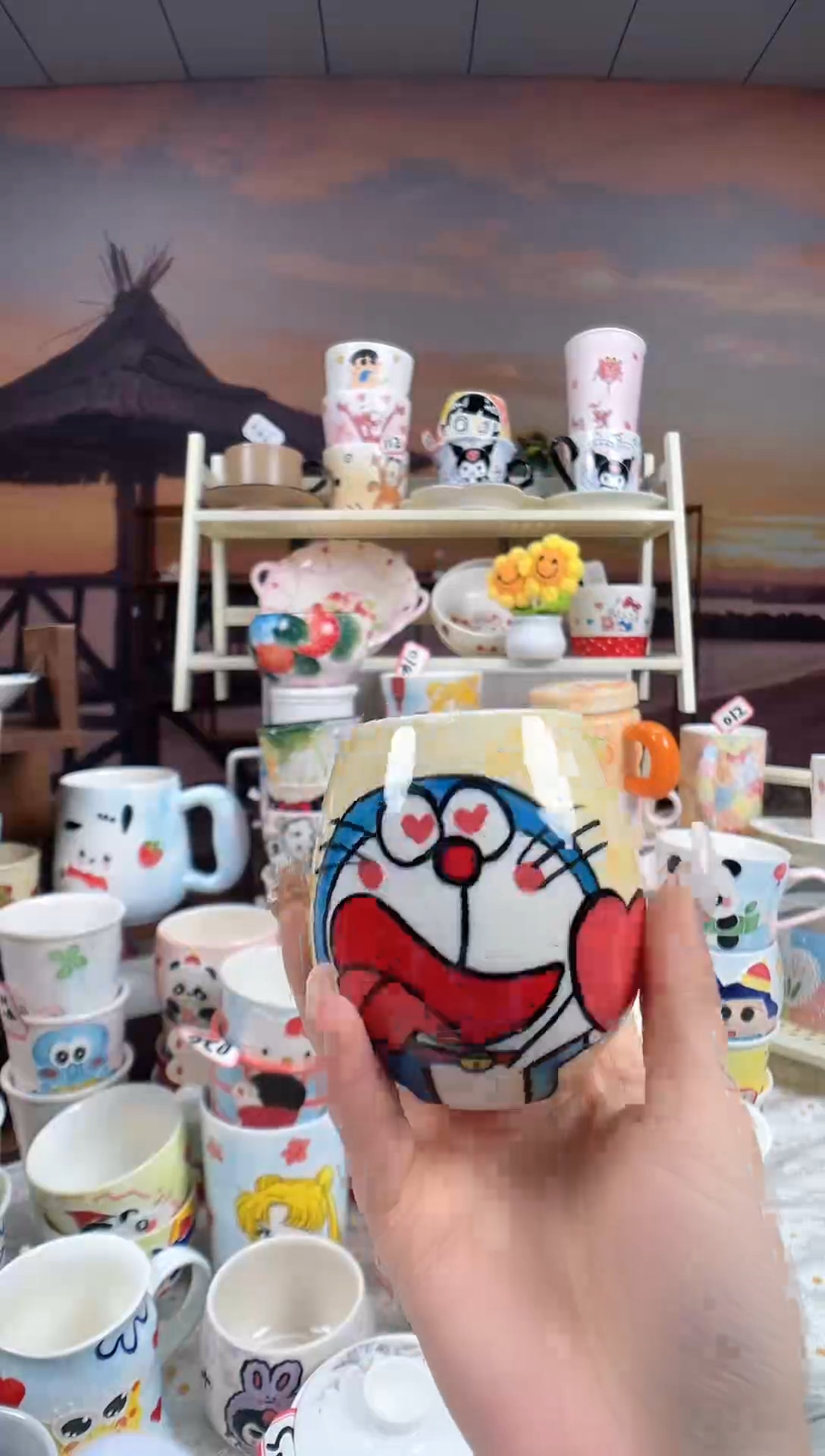 【闪购商品】景德镇手工手绘高温釉下彩陶瓷杯