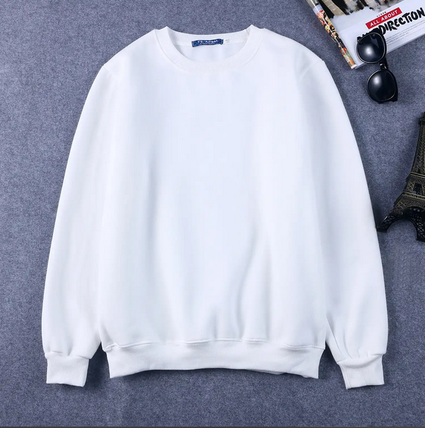 一扣/*号秋冬季加绒圆领纯色宽松套头打底长袖新款爆款**