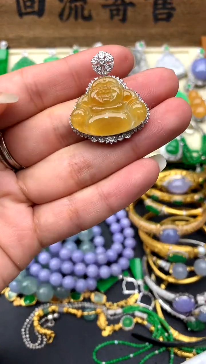 【闪购商品】翡翠颈饰18K金镶嵌450-中国好珍宝