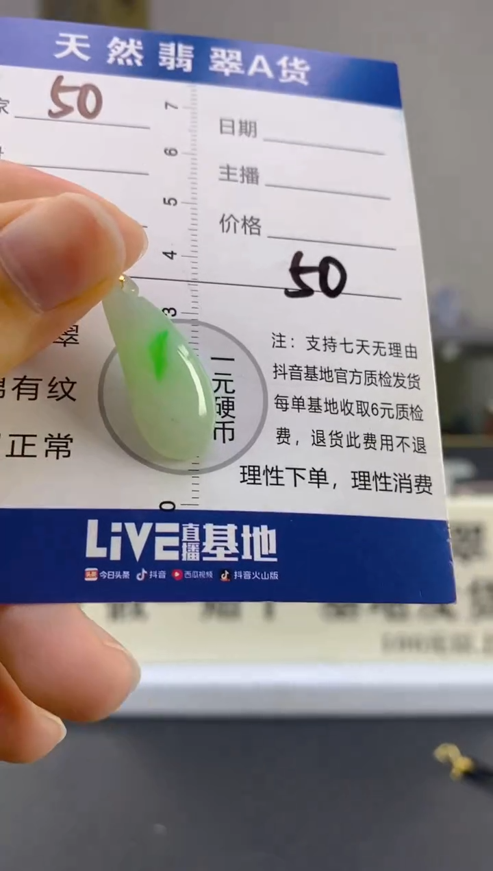 【闪购商品】翡翠颈饰18K金镶嵌天然A货翡翠