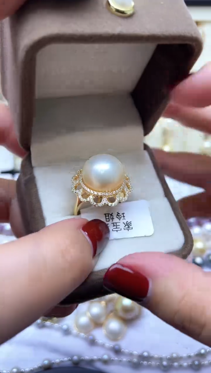 【闪购商品】海水珍珠戒指银S925镶嵌1