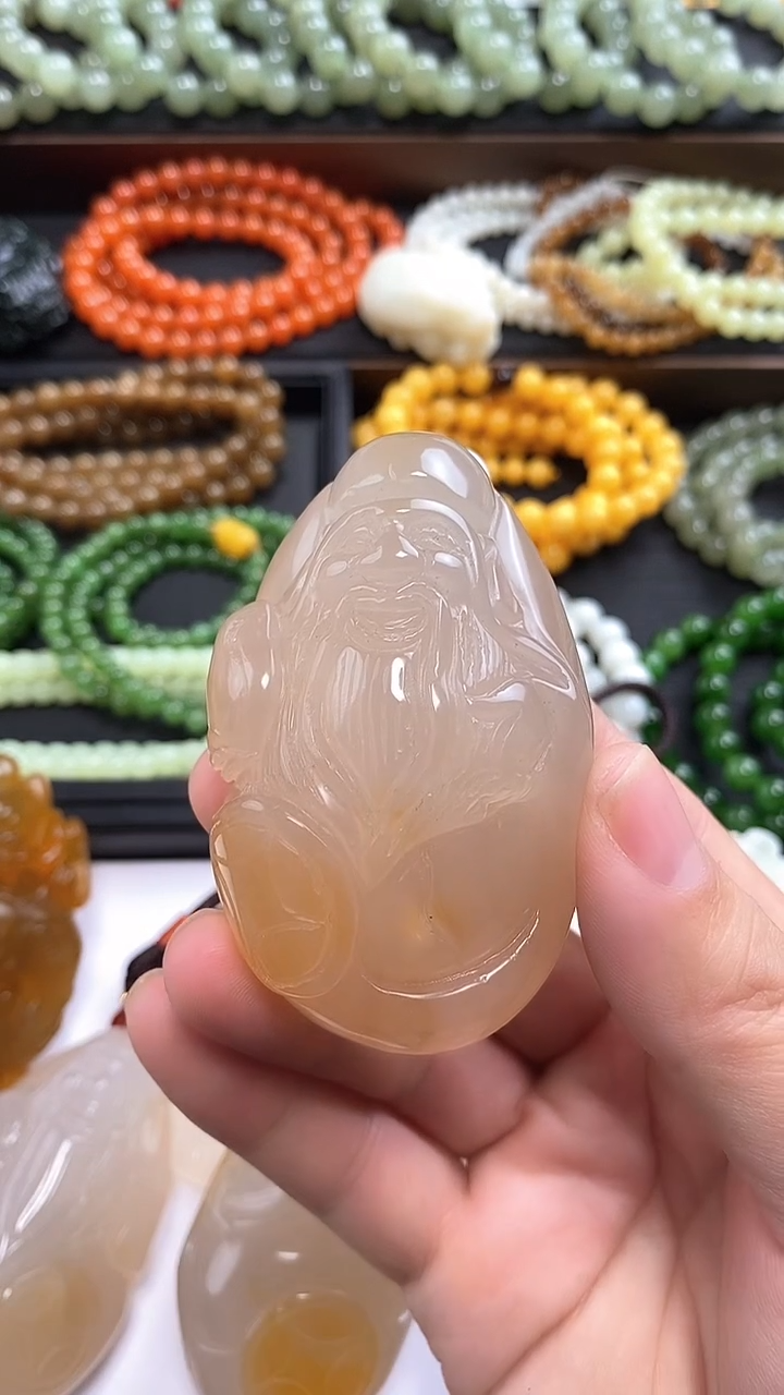 【闪购商品】玛瑙/玉髓寿星公未镶嵌1