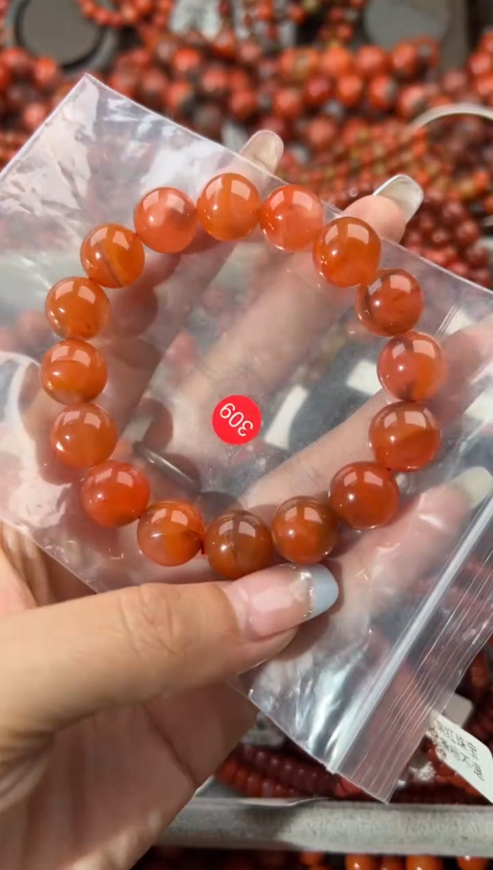 未镶嵌手串南红玛瑙12+