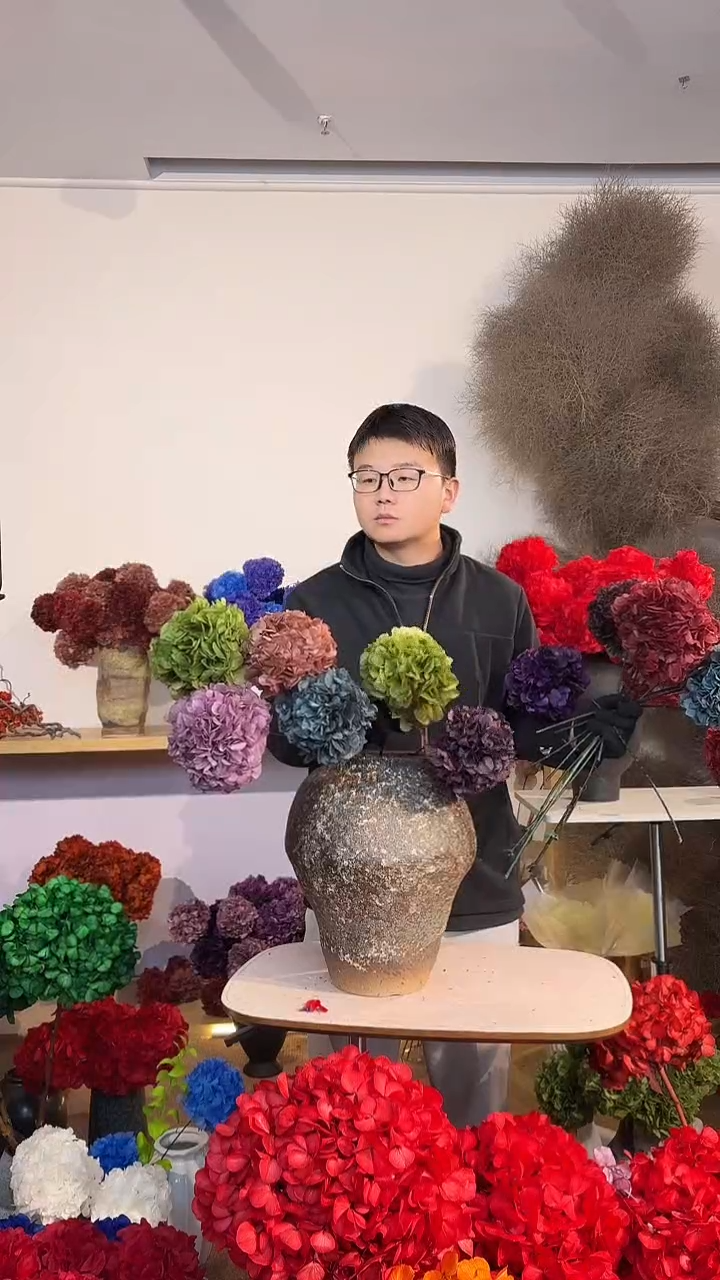 花球6枝—香芋紫1/雾霾蓝1/豆沙绿2/奶茶1/葡萄紫1