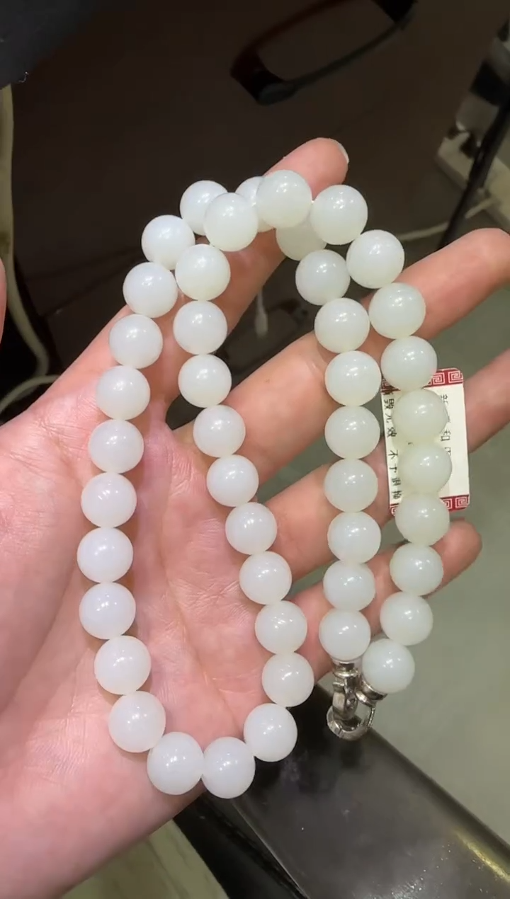 未镶嵌手串和田玉天泰白玉妈妈链 （产地直发）