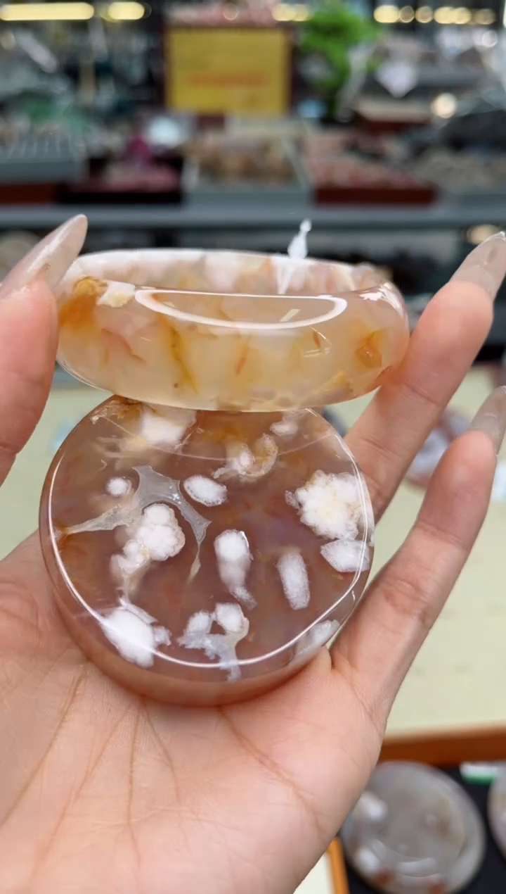 【闪购商品】石英质玉手镯未镶嵌57圈口（赠品镯心）6571176